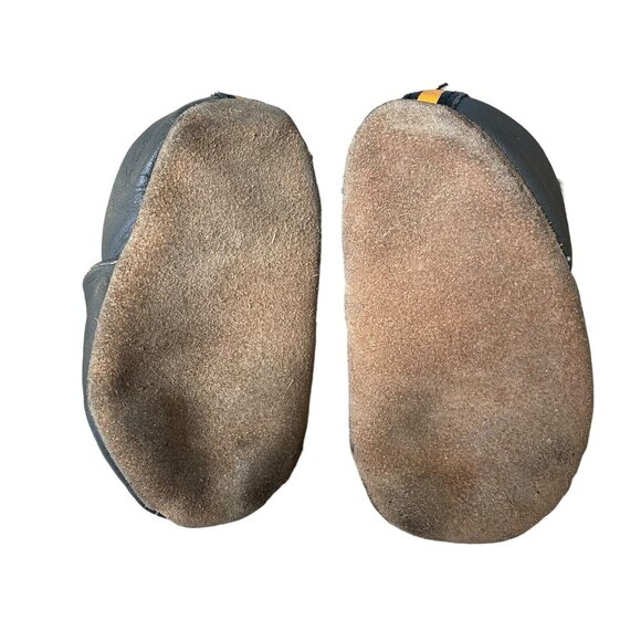 Robeez Soft Soles Size 0-6 months Leather Shoes Slippers Little Guy Big Game - Picture 3 of 4